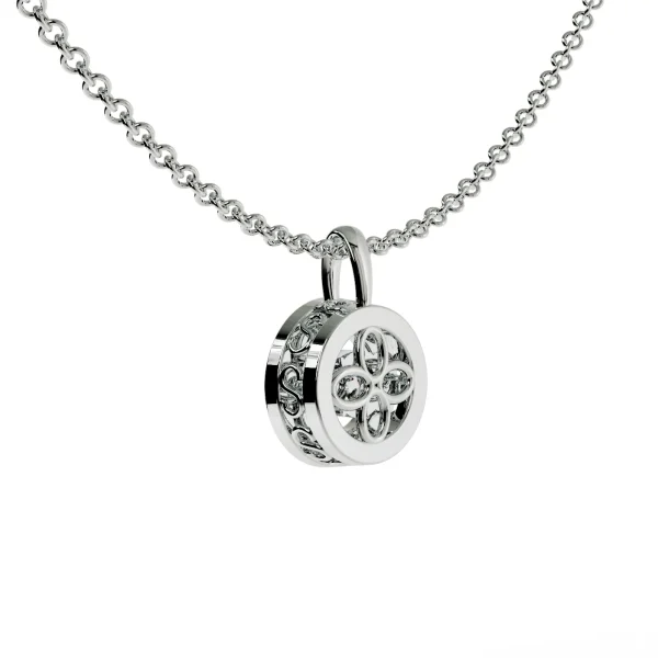 Подвеска с танцующим бриллиантом из белого золота