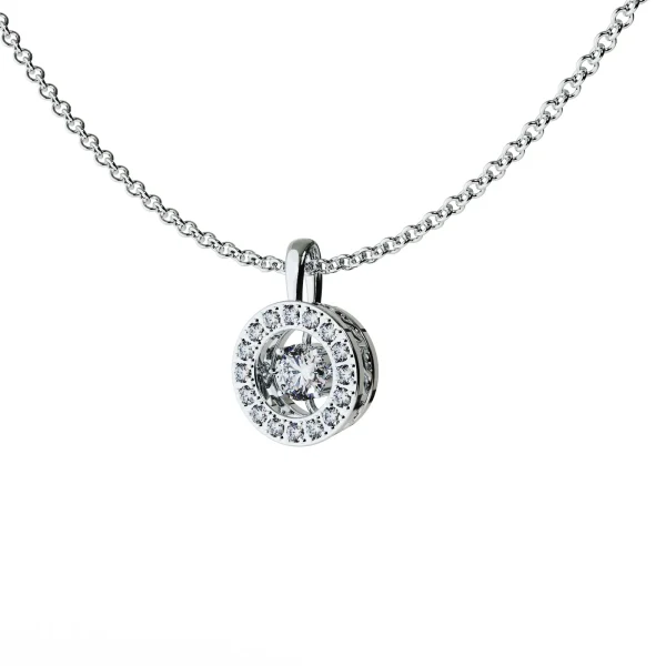 Dancing Diamond pendant_4vid Подвеска с танцующим бриллиантом из золота