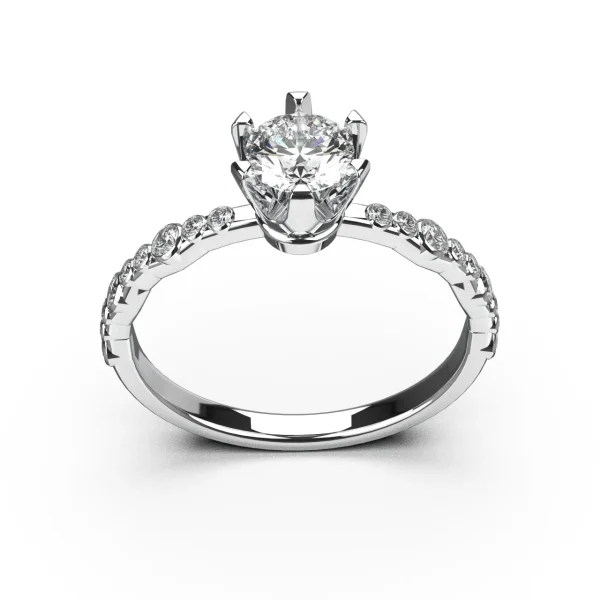 Кольцо Crown с круглыми бриллиантами