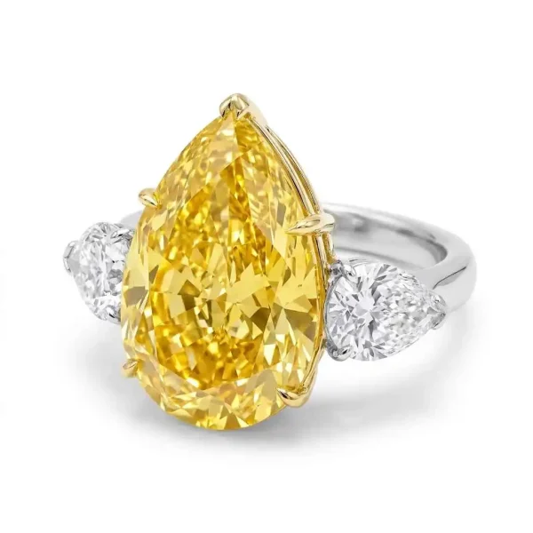 Кольцо Трилогия Fancy Vivid Yellow